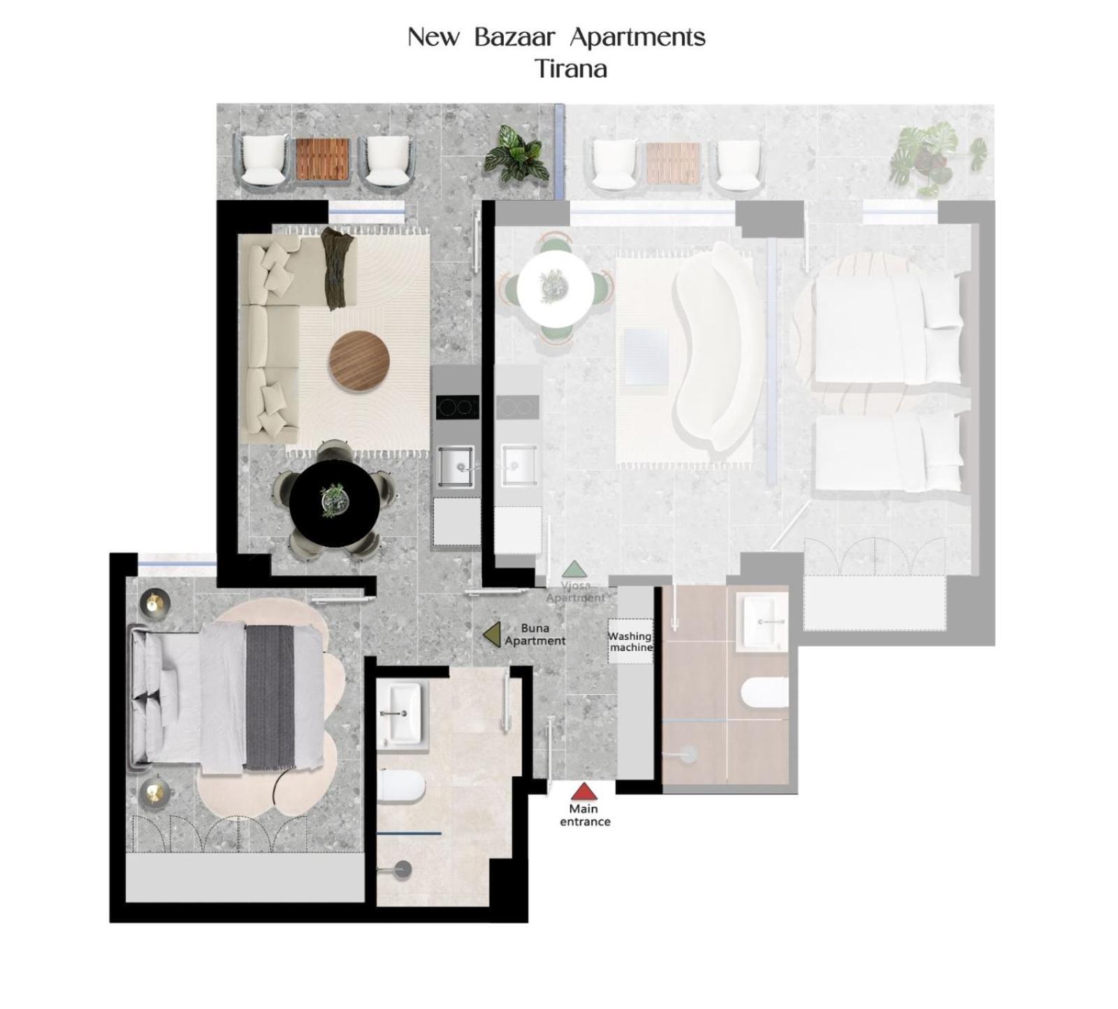 New Bazaar Apartments Тирана Экстерьер фото