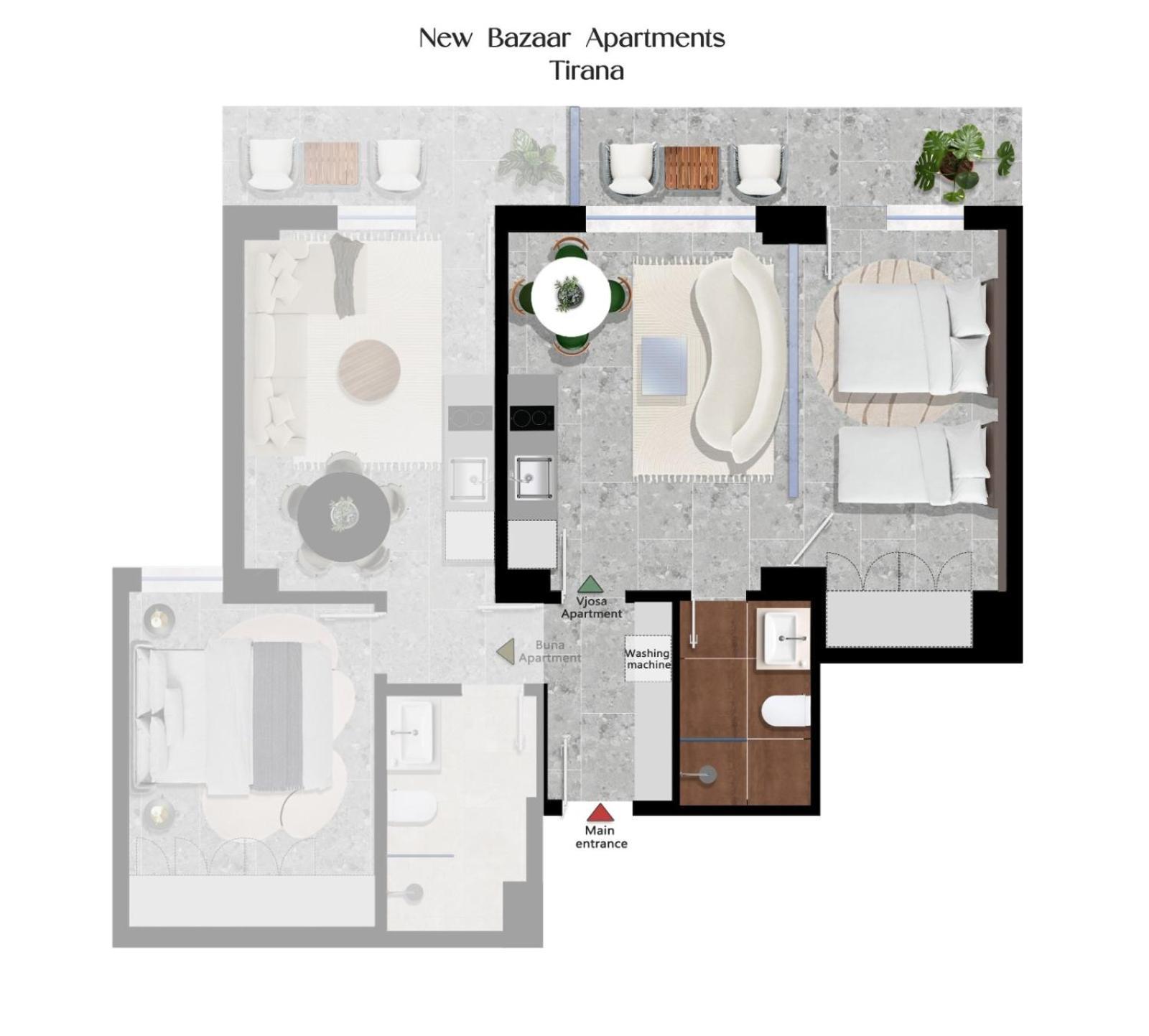 New Bazaar Apartments Тирана Экстерьер фото